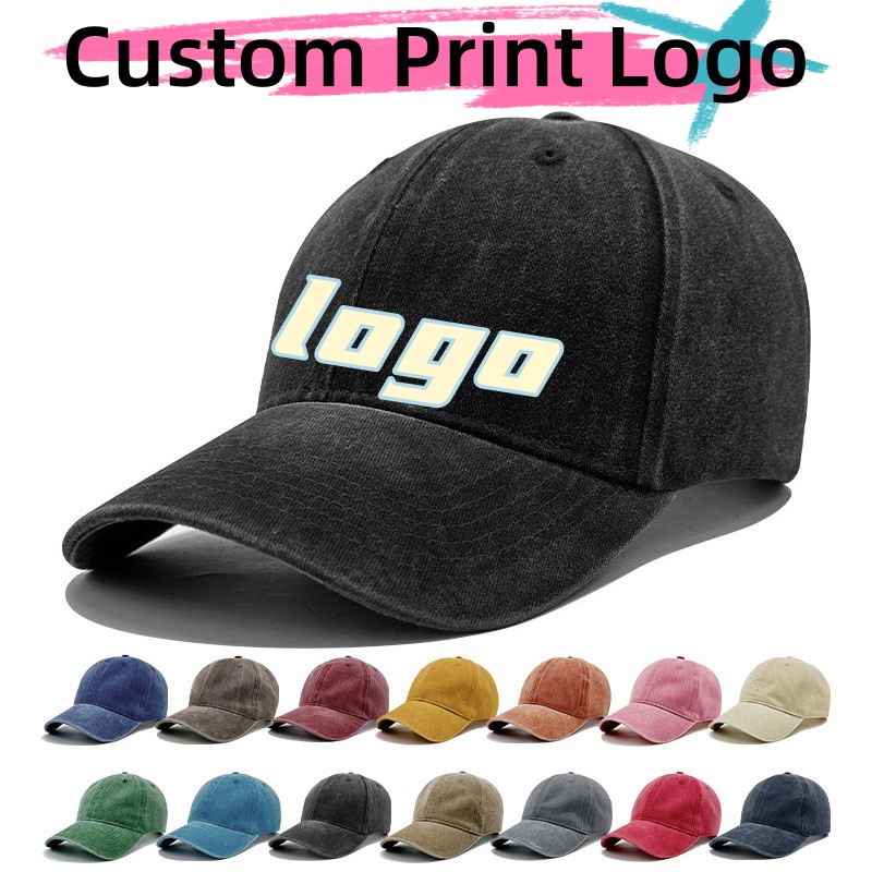 Hat Snapback Cap - Özel Baskılı Logolu Vintage Eskitme Görünümlü