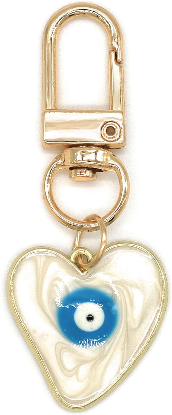 Men Accessories Evil Eye - Nazar Boncuklu Anahtarlıklar, Kalp Şeklinde Anahtarlıklar,