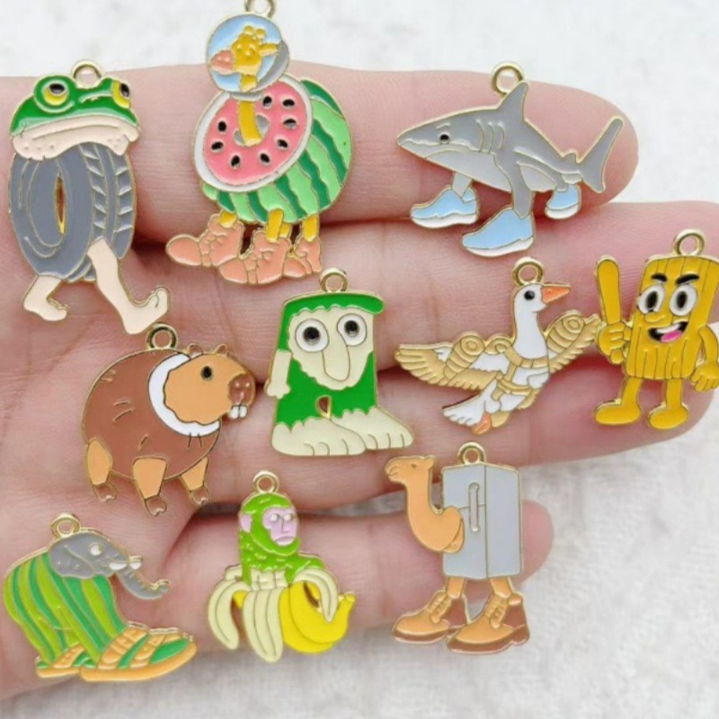 Men'S Accessories Jewelry - 10 adet Yaratıcı Alaşım Yağlı Takı,