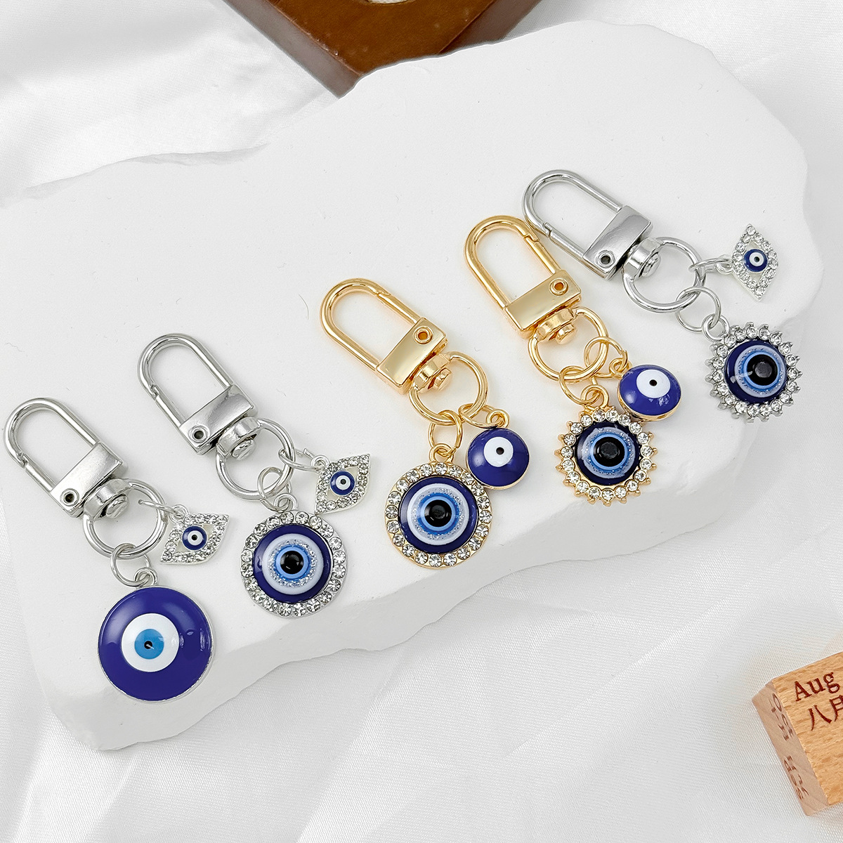Men Accessories Evil Eye - Anahtarlık kirpik Metal Nazar Anahtarlık Araba