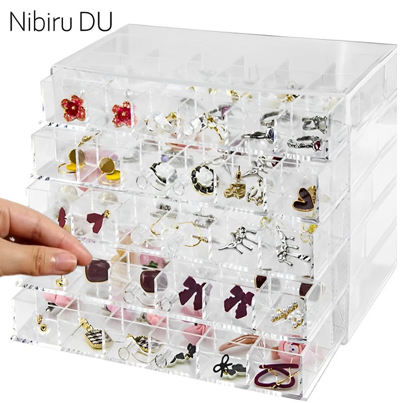 Men'S Accessories Drawer Organizer - Şeffaf takı saklama kutusu 72/79/120 izgaralar