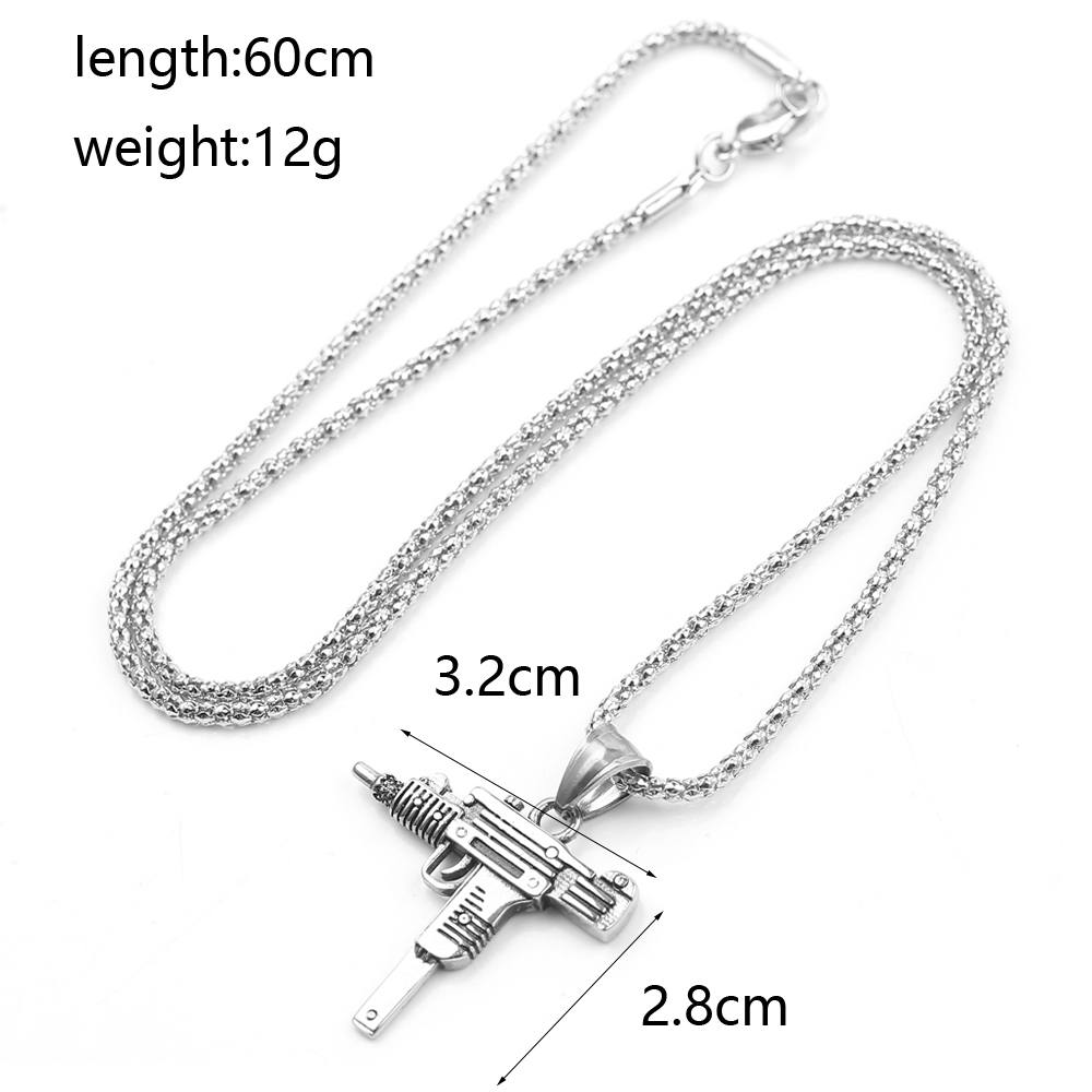 Punk Uzi Tabanca Makineli Tüfe - Men'S Accessories Jewelry incelemesi ve fiyatı