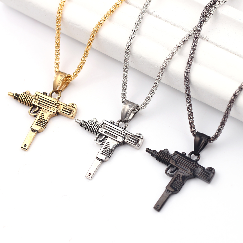 Punk Uzi Tabanca Makineli Tüfe - Men'S Accessories Jewelry incelemesi ve fiyatı
