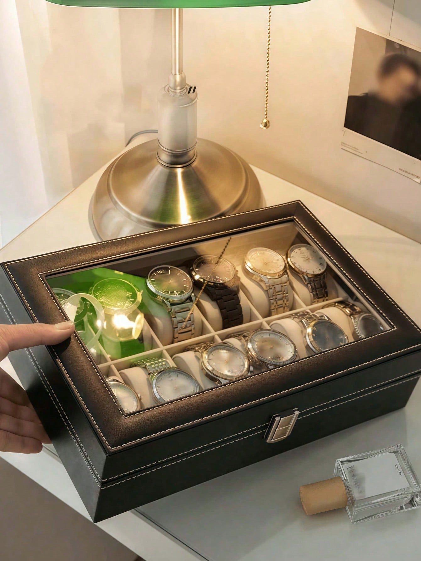 Kilitli Deri Saat Kutusu, Büyü - Men'S Accessories Drawer Organizer incelemesi ve fiyatı