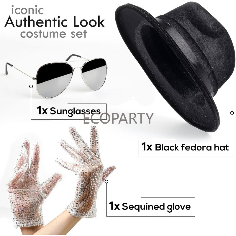 Pop King Jackson Kostüm Aksesu - Men'S Accessories In The 80S incelemesi ve fiyatı
