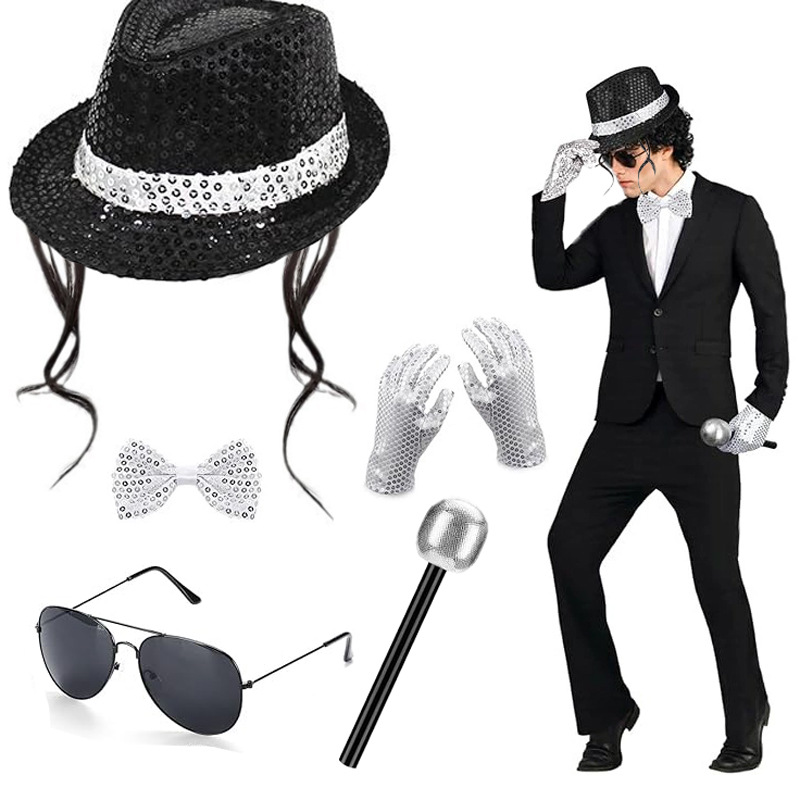 Michael Jackson Cosplay Aksesu - Men'S Accessories In The 80S incelemesi ve fiyatı