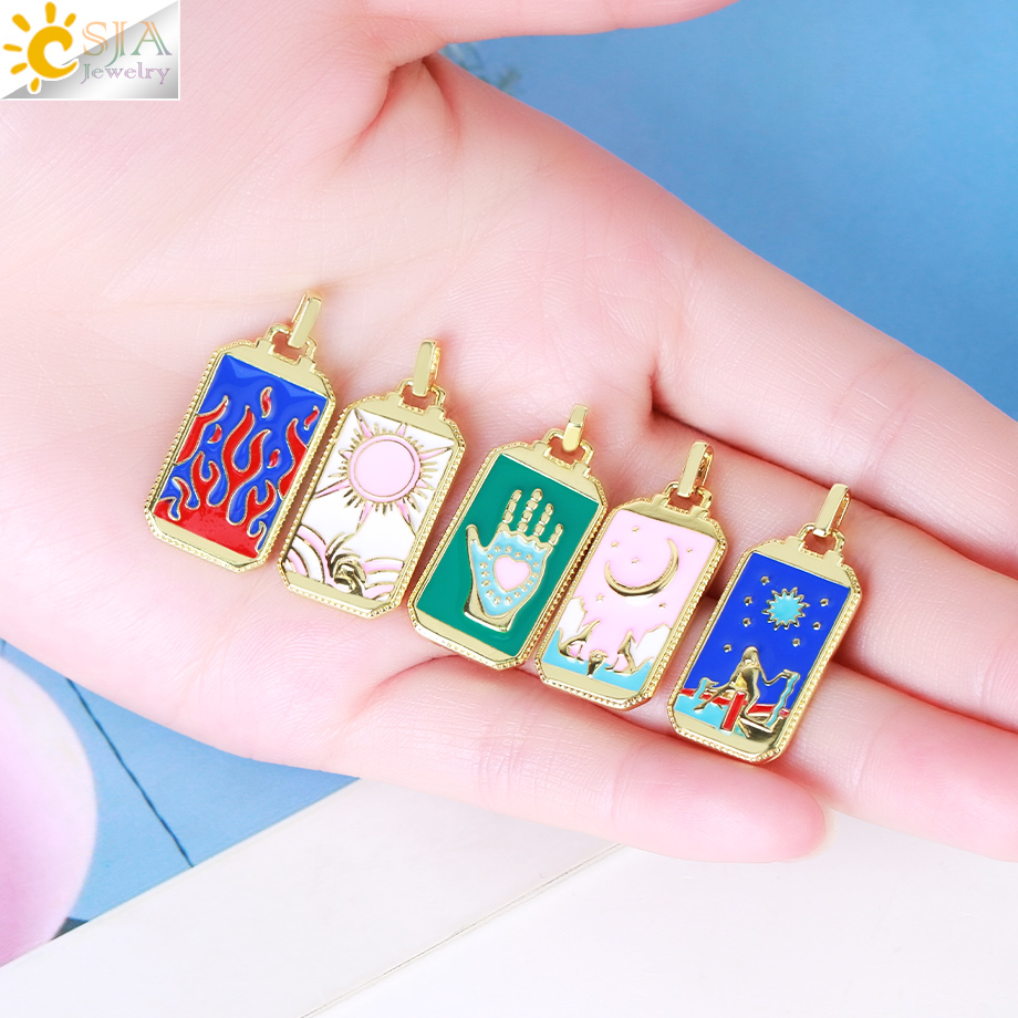 Emaye Tarot kartları kolye kol - Men Accessories Evil Eye incelemesi ve fiyatı