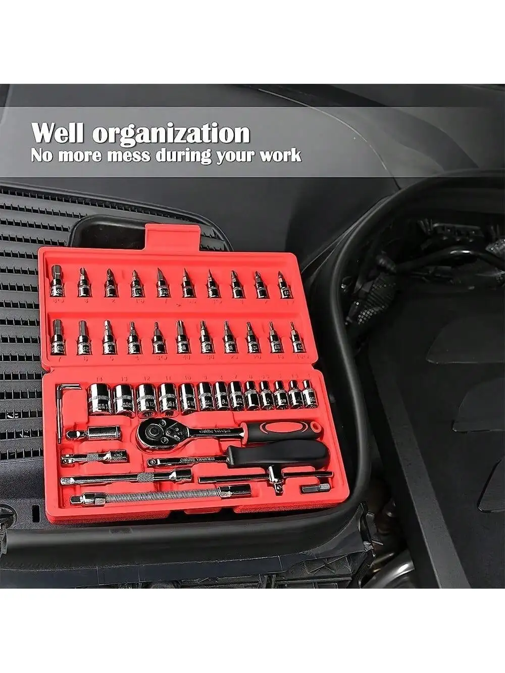 46 Parça 1/4 İnç Sürücülü Soke - Men'S Accessories Drawer Organizer incelemesi ve fiyatı