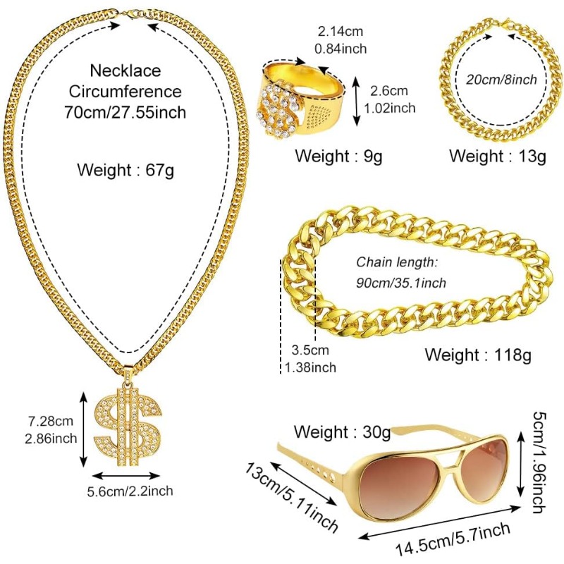 5 adet Hip Hop Kostüm seti, 80 - Men'S Accessories In The 80S incelemesi ve fiyatı