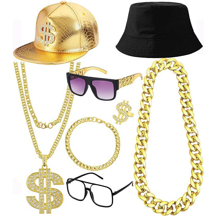 80'ler 90'lar Hip Hop Kostüm A - Men'S Accessories In The 80S incelemesi ve fiyatı